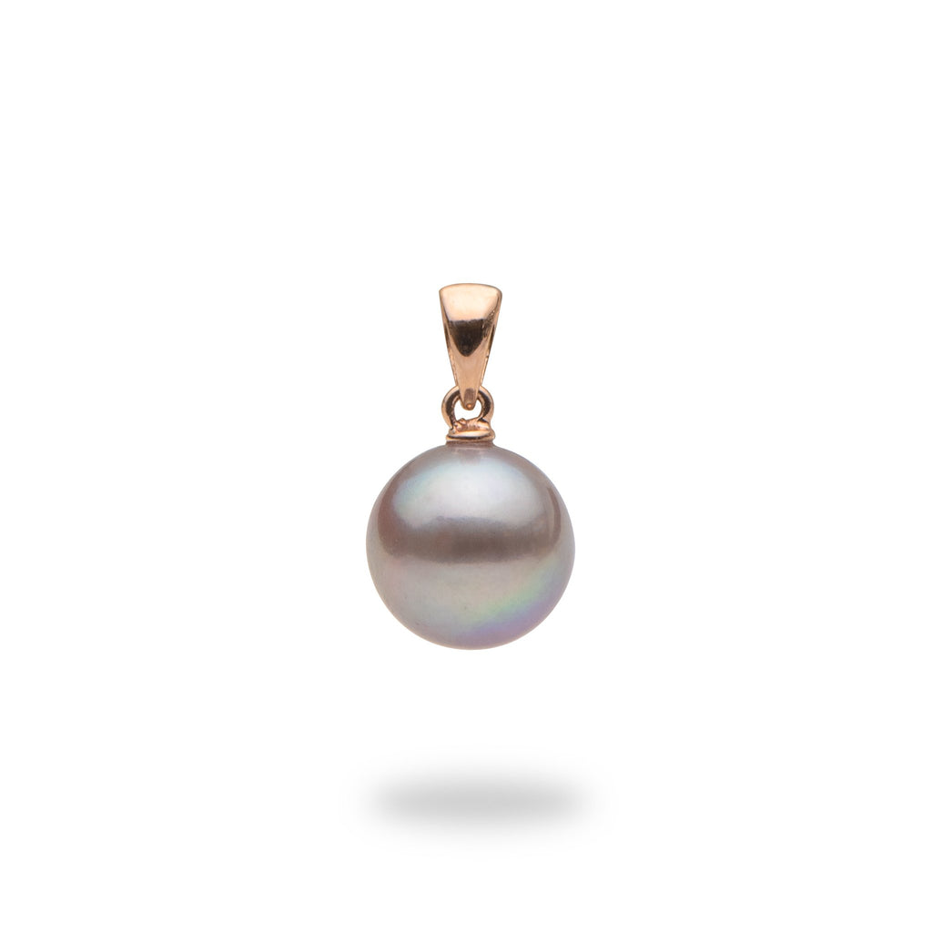Lilac Freshwater Pearl (9-10mm) Pendant in 14K Rose Gold-006-15044