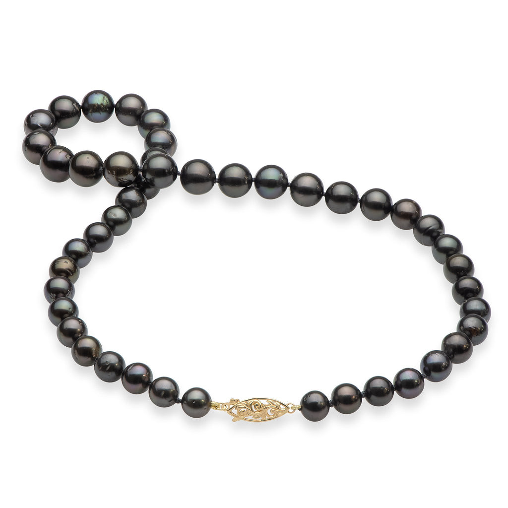 Tahitian black pearl strand