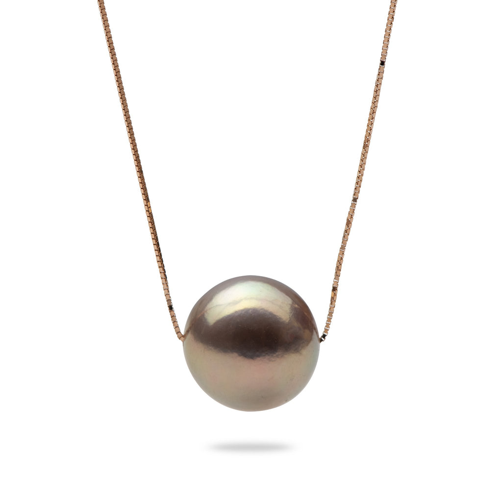Freshwater Pearl (12-13mm) Necklace in 14k Rose Gold