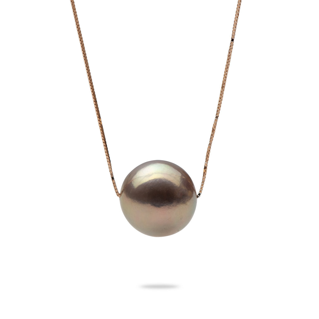 Freshwater Pearl (11-12mm) Necklace in 14k Rose Gold