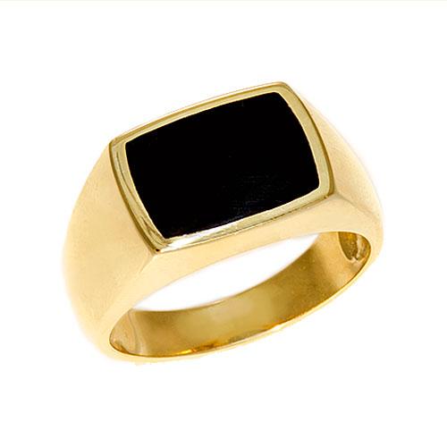 Black Coral Ring in 14K Yellow Gold 015-06813