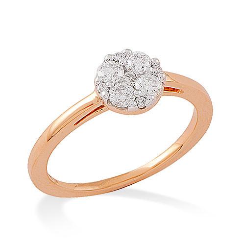 Diamond Ring in 14K Rose Gold