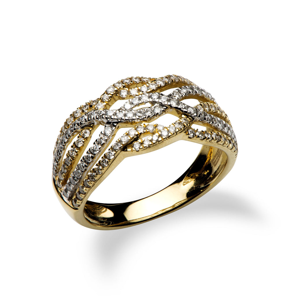 Diamond Ring in Two-Tone 14K Gold