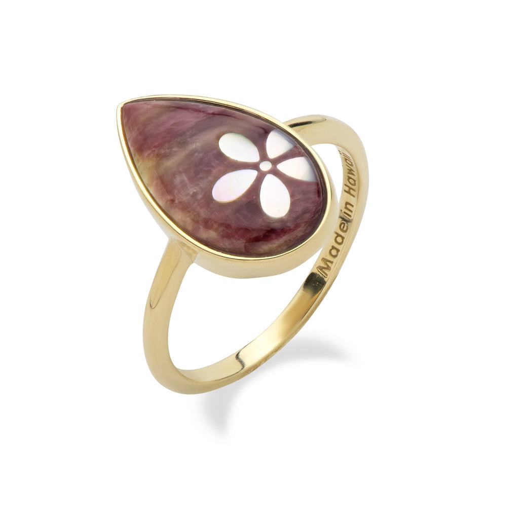Purple floral ring