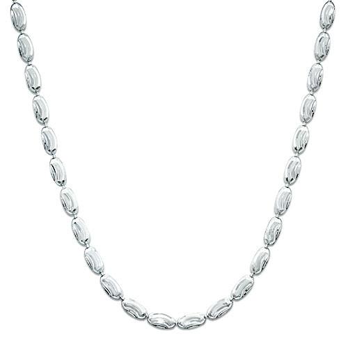 18" 1.8MM Ovalina Chain in 14K White Gold