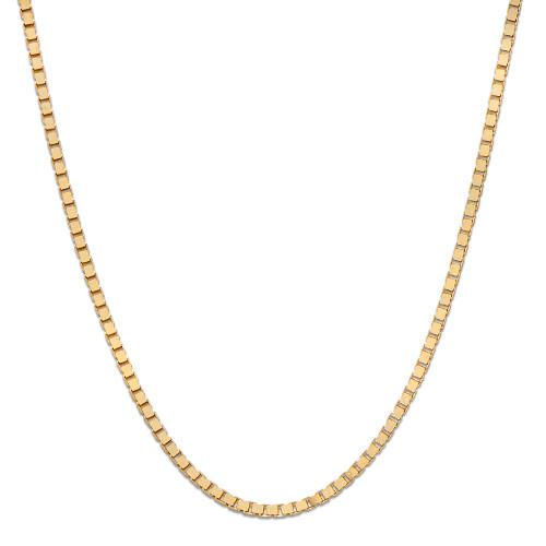 18" 1.0mm Box Chain in 14K Yellow Gold