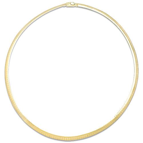 18" 4MM Omega Chain in 14K Two-Tone Gold