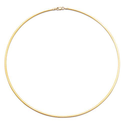 18" 2.0MM Omega Chain in 14K Two-Tone Gold