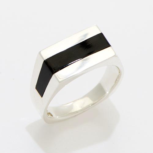 Black Coral Ring in Sterling Silver-041-00583