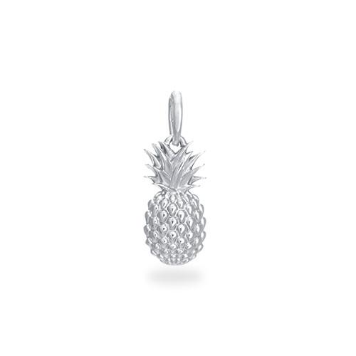 Pineapple Charm/Pendant in Sterling Silver - 15mm