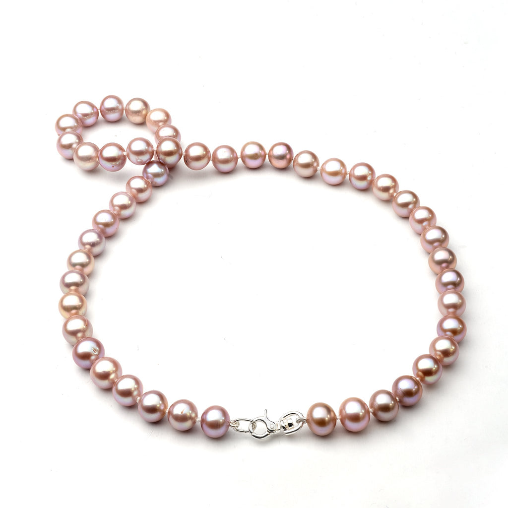 Freshwater Pearl Strand in Sterling Silver (8-11.5mm)