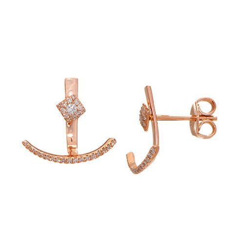 Diamond Earrings in 14K Rose Gold 047-03275