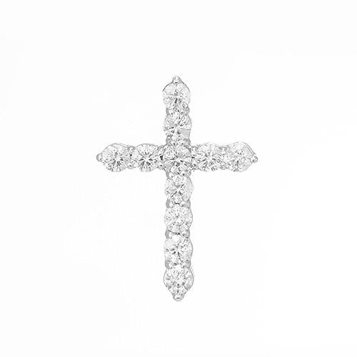 Diamond Cross Pendant in 14K White Gold 047-03633
