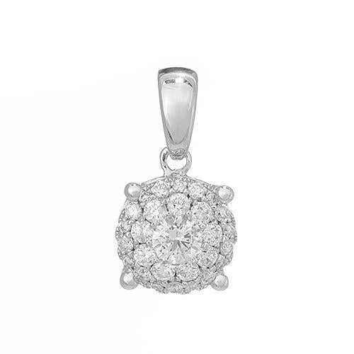 Diamond Pendant in 14K White Gold-047-03635