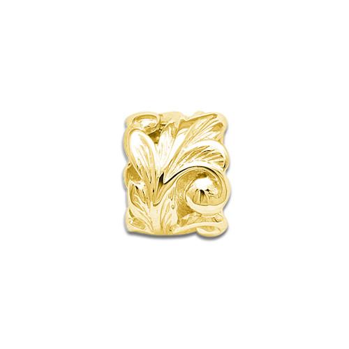 Maile Scroll 8mm Slide Pendant in 14K Yellow Gold
