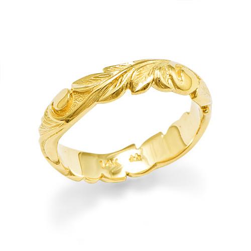 Old English Scroll 4.5mm Ring in 14K Yellow Gold - Sizes 9.75-10.5 074-00494