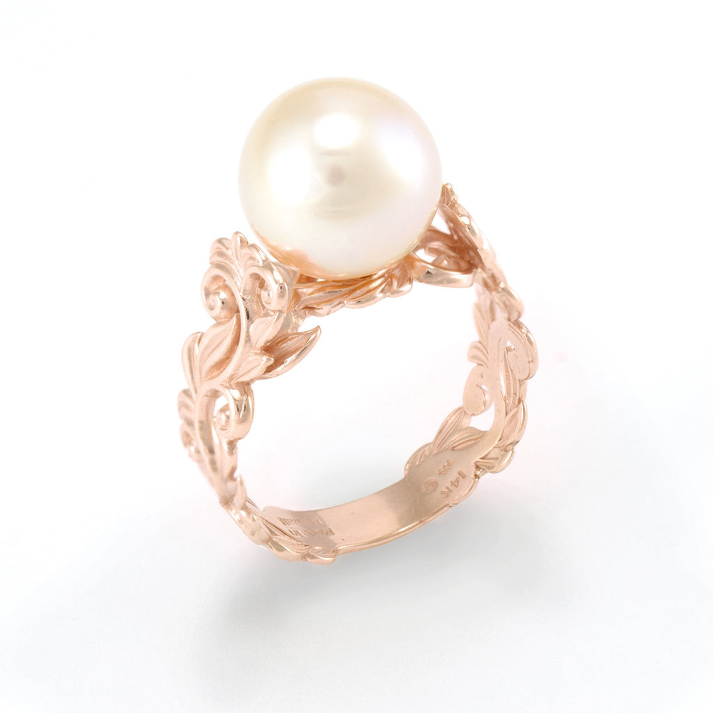 Fresh Water Pearl Living Heirloom Ring 14K Rose Gold (10-11mm) 074-00669