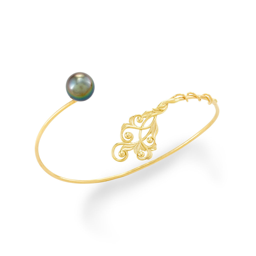 Tahitian Black Pearl Living Heirloom Bracelet in 14K Yellow Gold (8MM) 074-00677