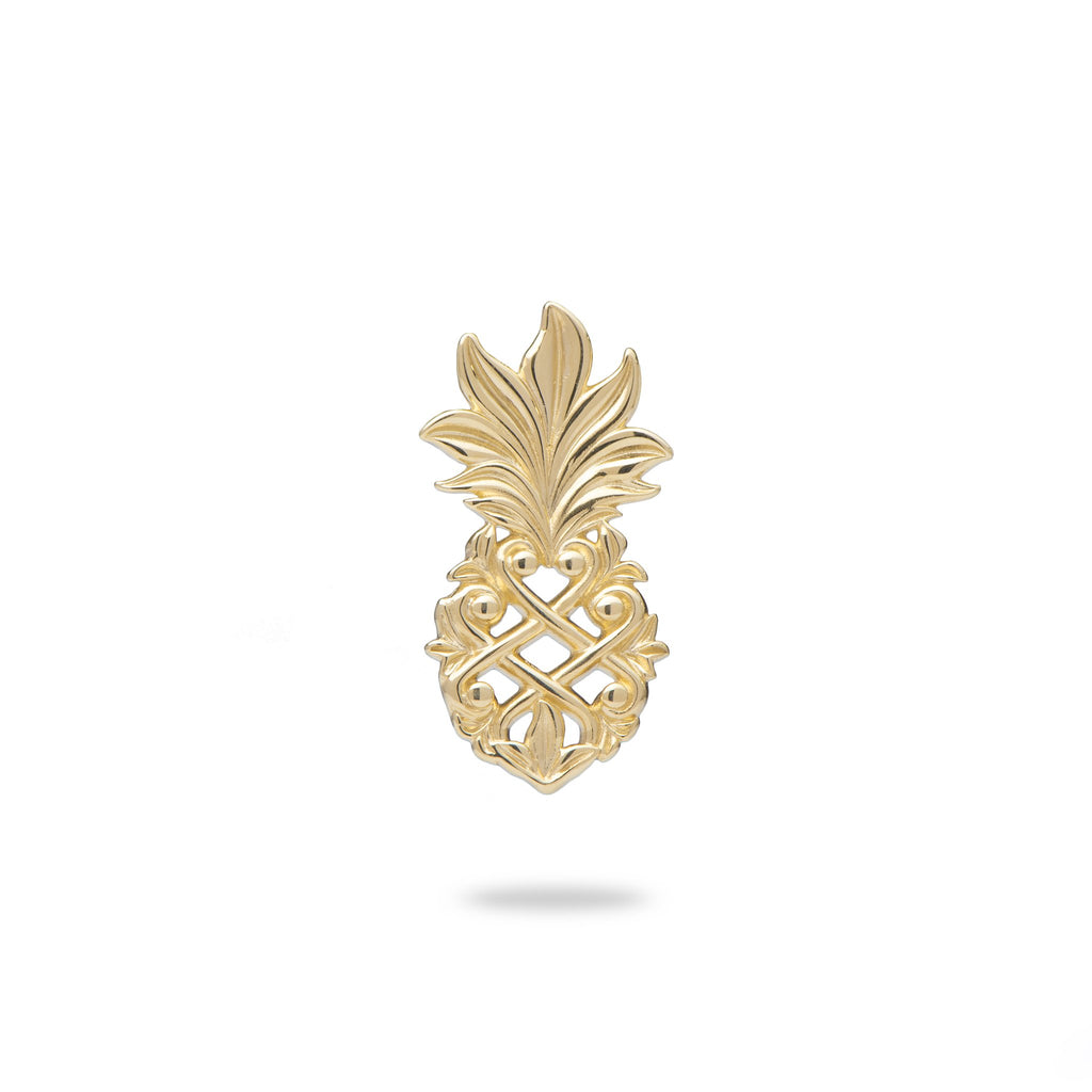 Living Heirloom Pineapple Pendant in 14K Yellow Gold-18mm