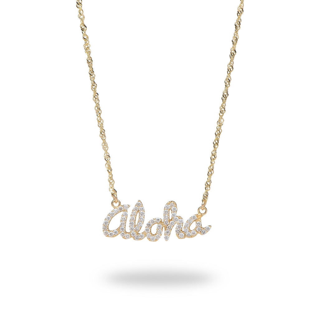 Aloha necklace in 14K Yellow with Diamond 100-01709        